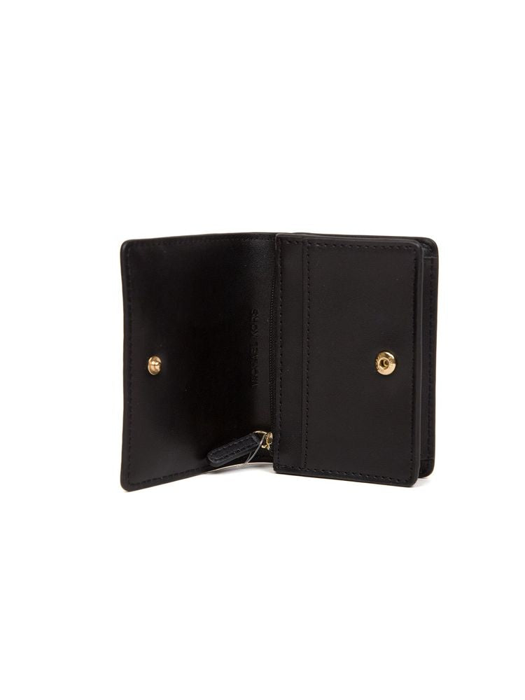 Michael Kors Leather Flap Wallet — Black