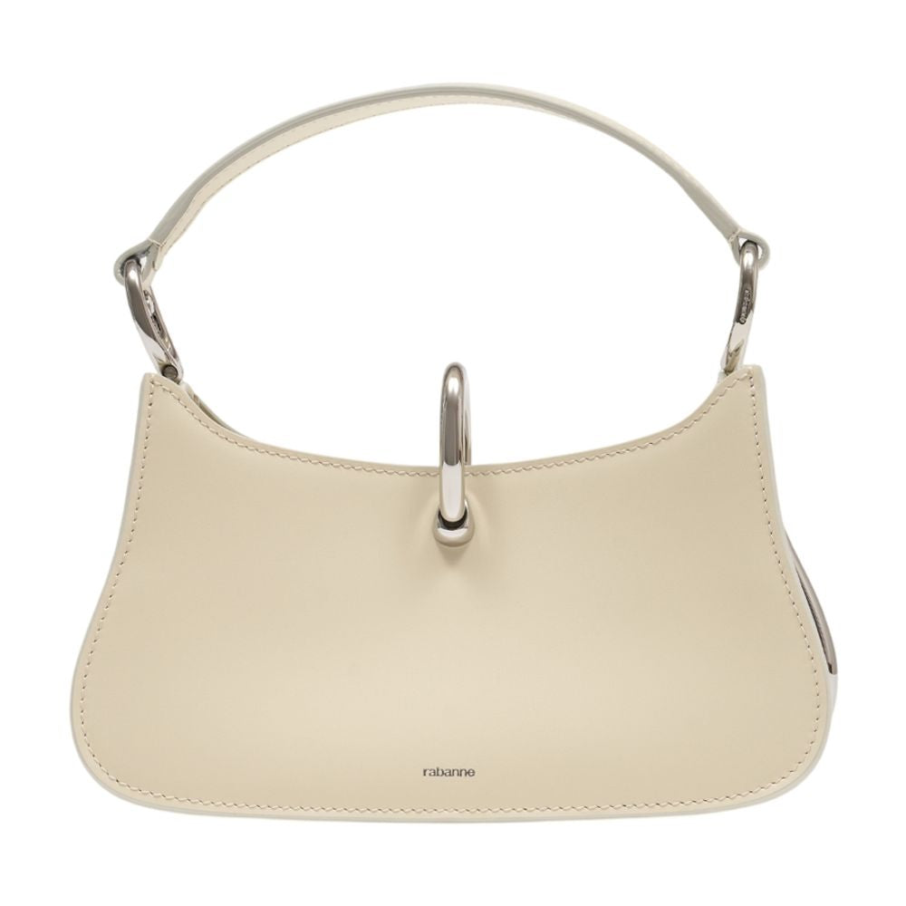 Rabanne Calfskin Leather Shoulder Bag — Beige