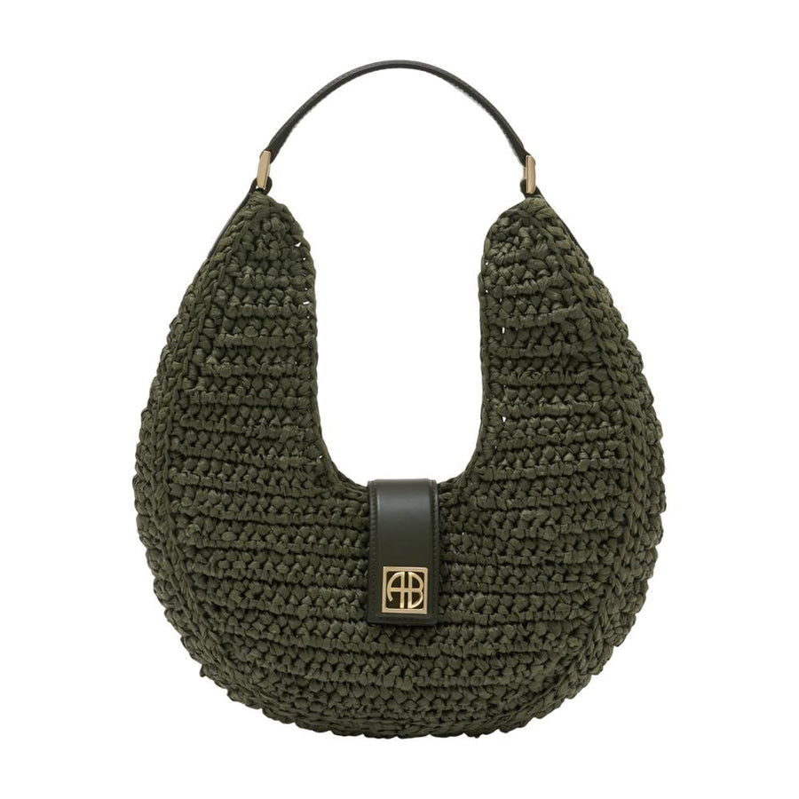 Anine Bing Shoulder Bag — Green Cotton