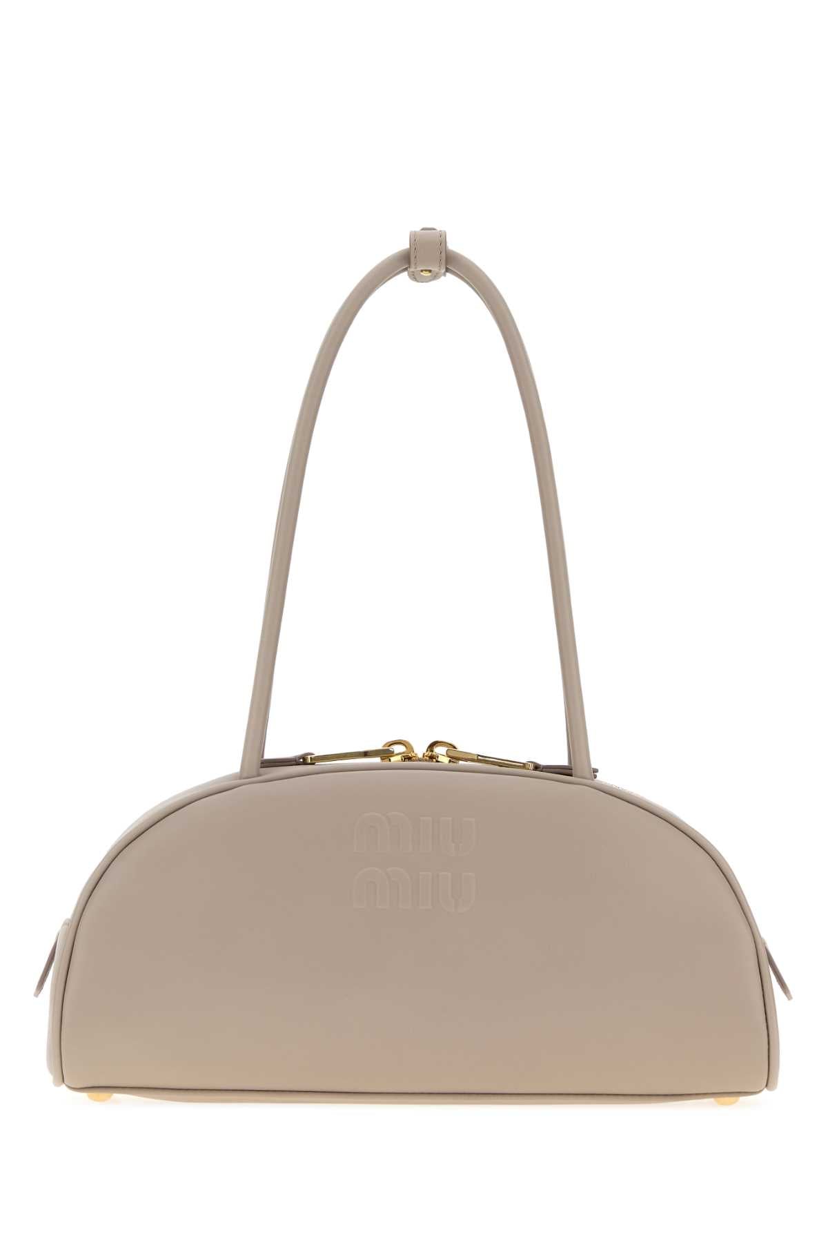 Miu Miu Beau Shoulder Bag — Beige Vitello