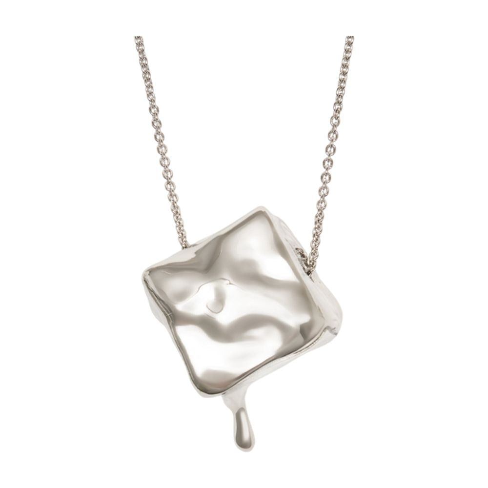 Rabanne Sculptural Metal Necklace — Silver Necklaces