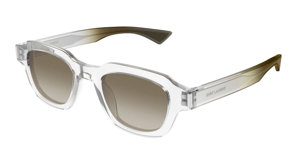 Saint Laurent Sl Crystal-Frame Gradient-Lens Sunglasses — Crystal Acetate