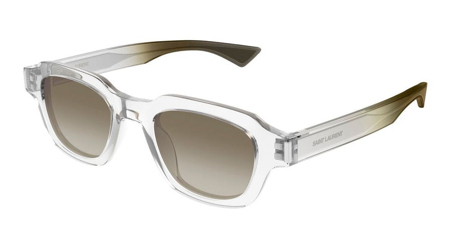Saint Laurent Sl Crystal-Frame Gradient-Lens Sunglasses — Crystal Acetate
