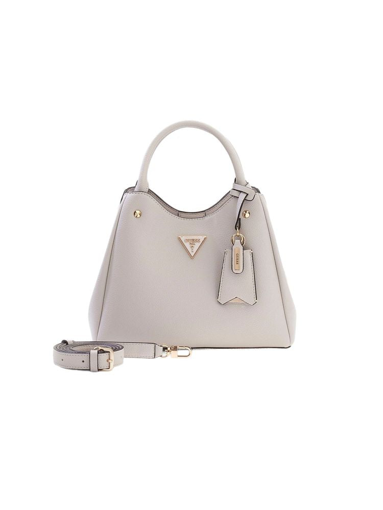 Guess Structured Polyurethane Shoulder Bag — Beige