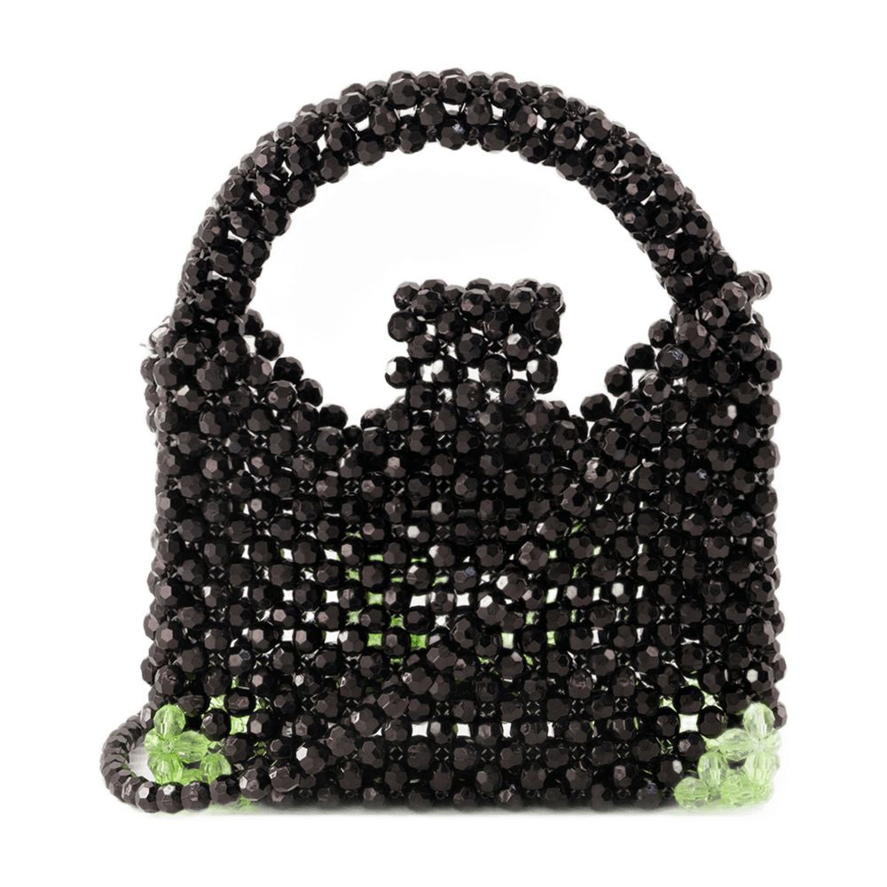 Germanier Beaded Top Handle Bag — Black Others