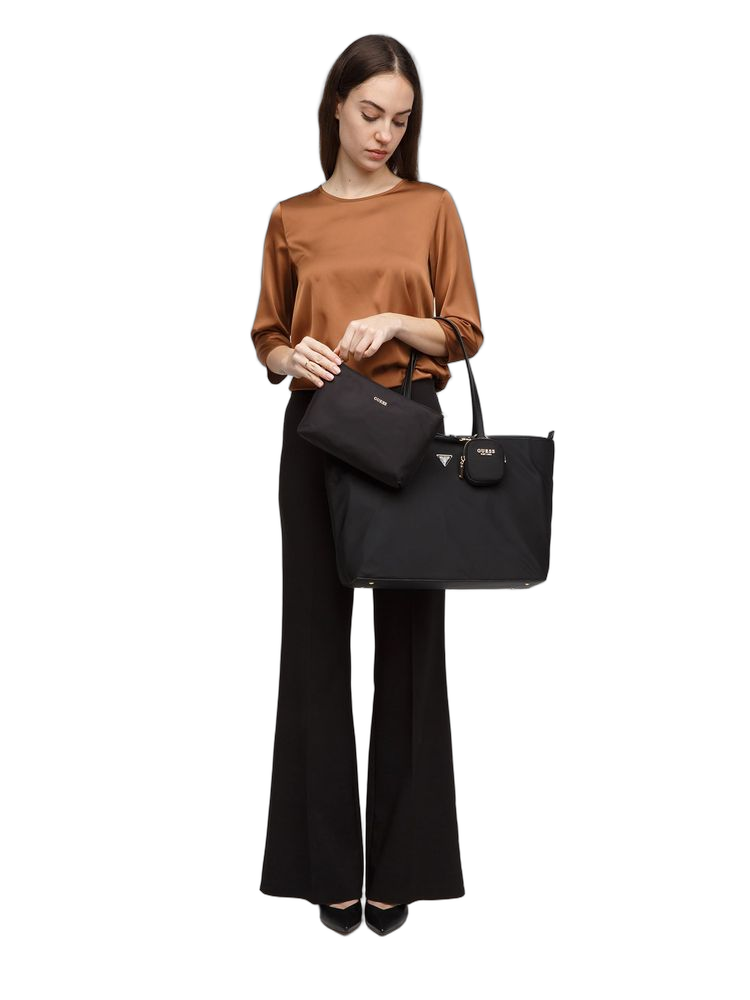 Guess Polyester Tote Bag — Black
