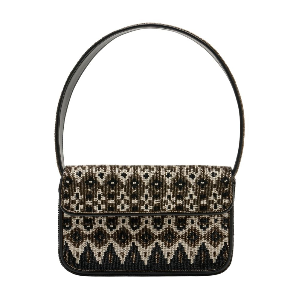 Staud Tommy Shoulder Bag — Black Viscose