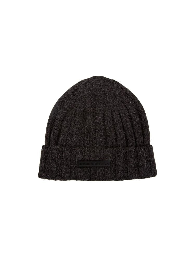 Momo Design Mo-19cc Ribbed Knit Wool Blend Beanie — Gray Acrylic Beanies