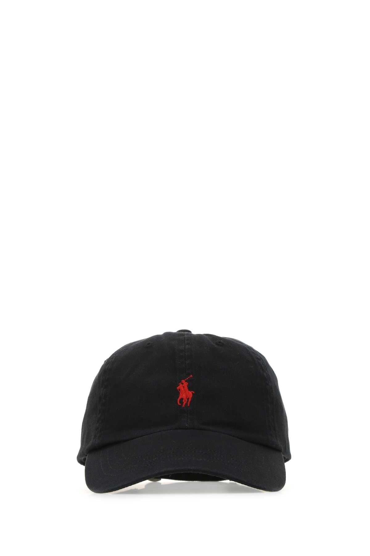 Polo Ralph Lauren Baseball Cotton Cap — Black Exterior: Caps