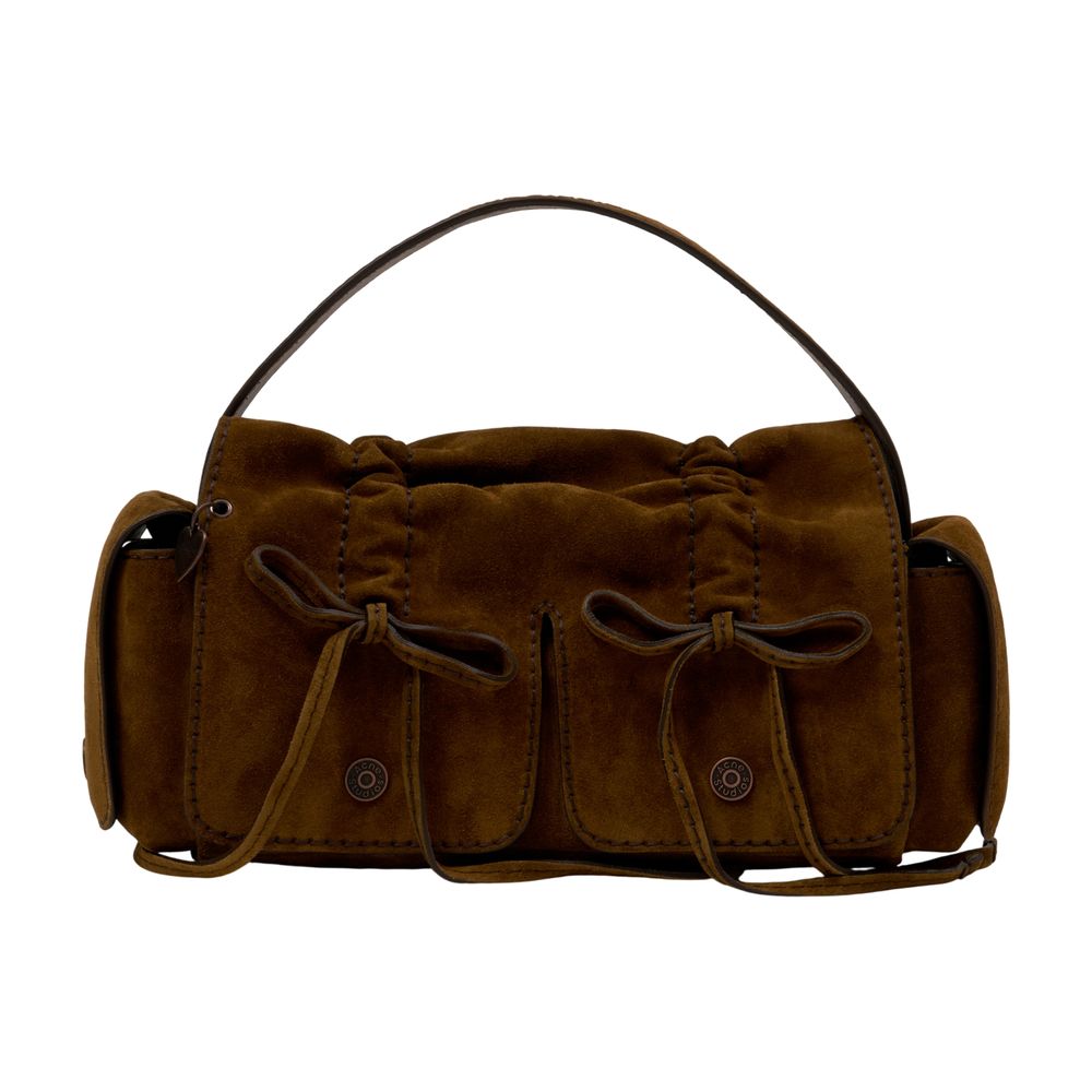 Acne Studios Multipocket Calfskin Shoulder Bag — Brown