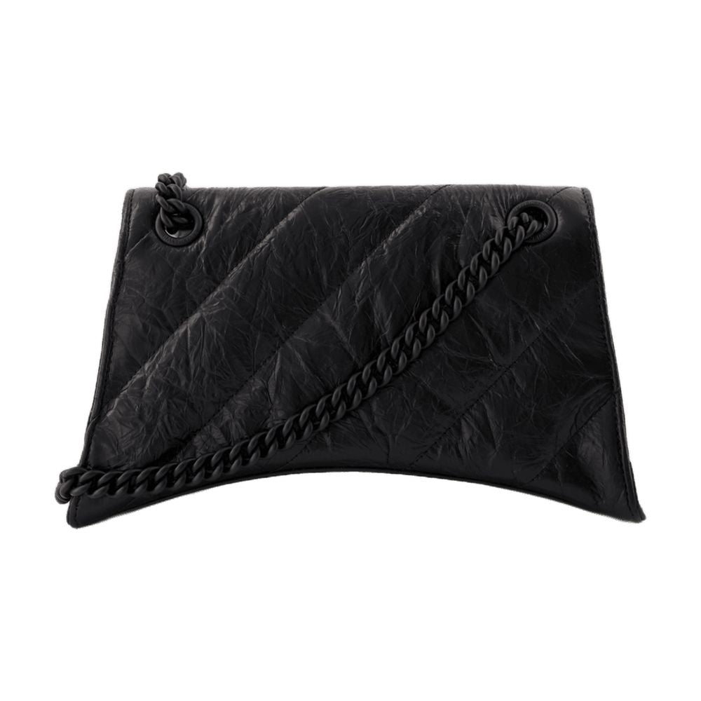 Balenciaga Crush Chain S Shoulder Bag — Black Calfskin