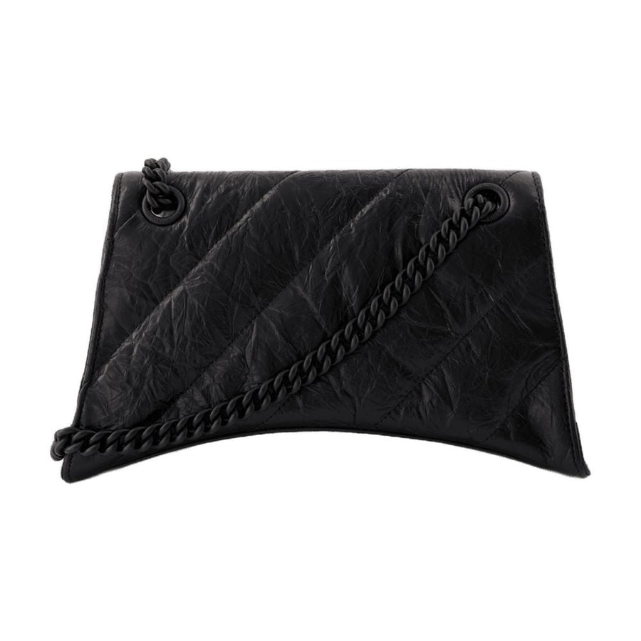 Balenciaga Crush Chain S Shoulder Bag — Black Calfskin