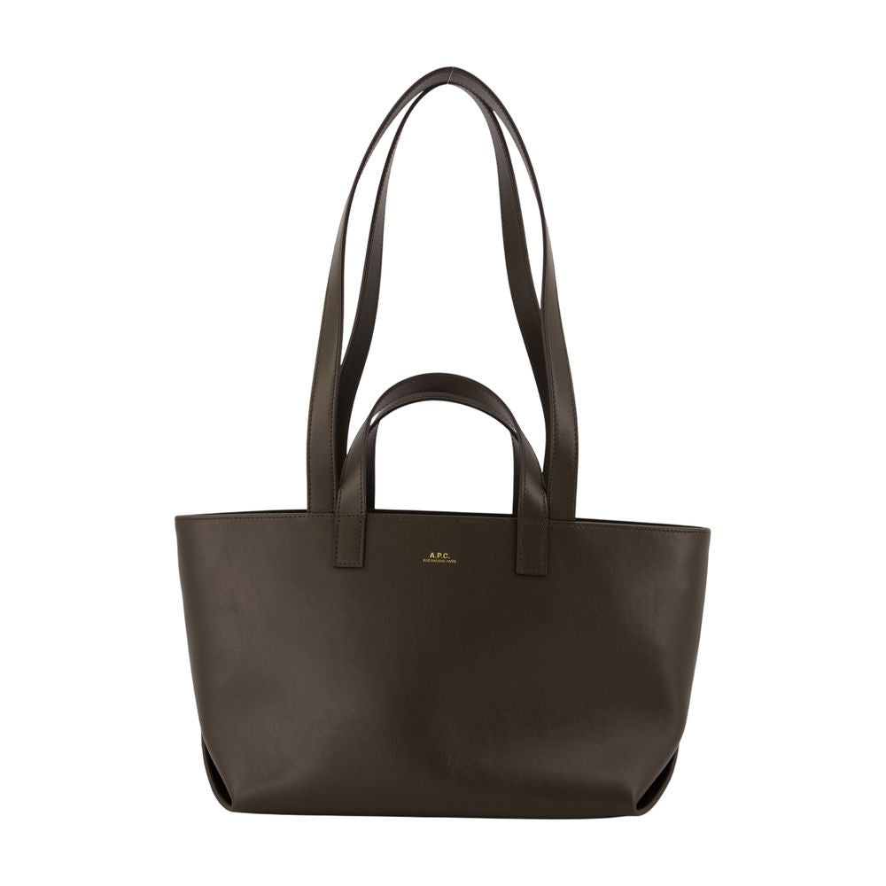 A.p.c. Le Drummer Shoulder Bag — Khaki Cowhide