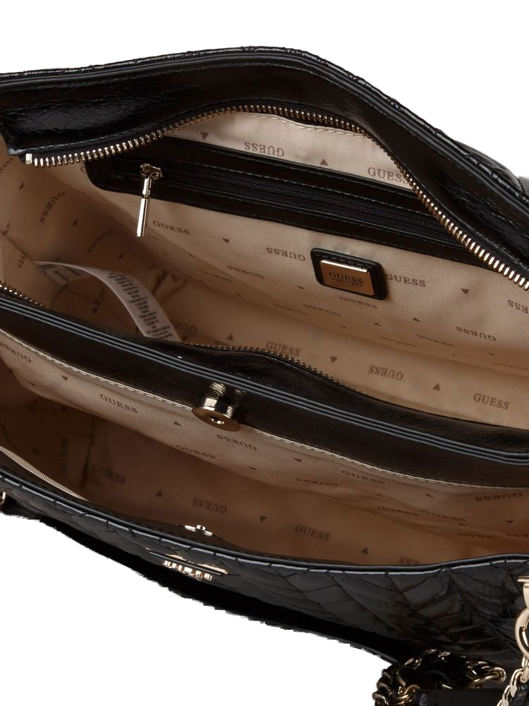 Guess Tote Bag — Black Polyurethane