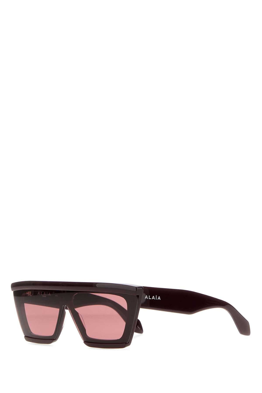 Alaia Sunglass Acetate Square-Frame Sunglasses — Black Exterior