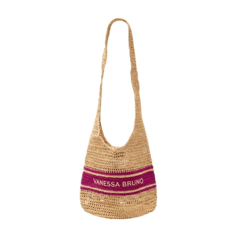 Vanessa Bruno Raffia Hobo Bag — Beige