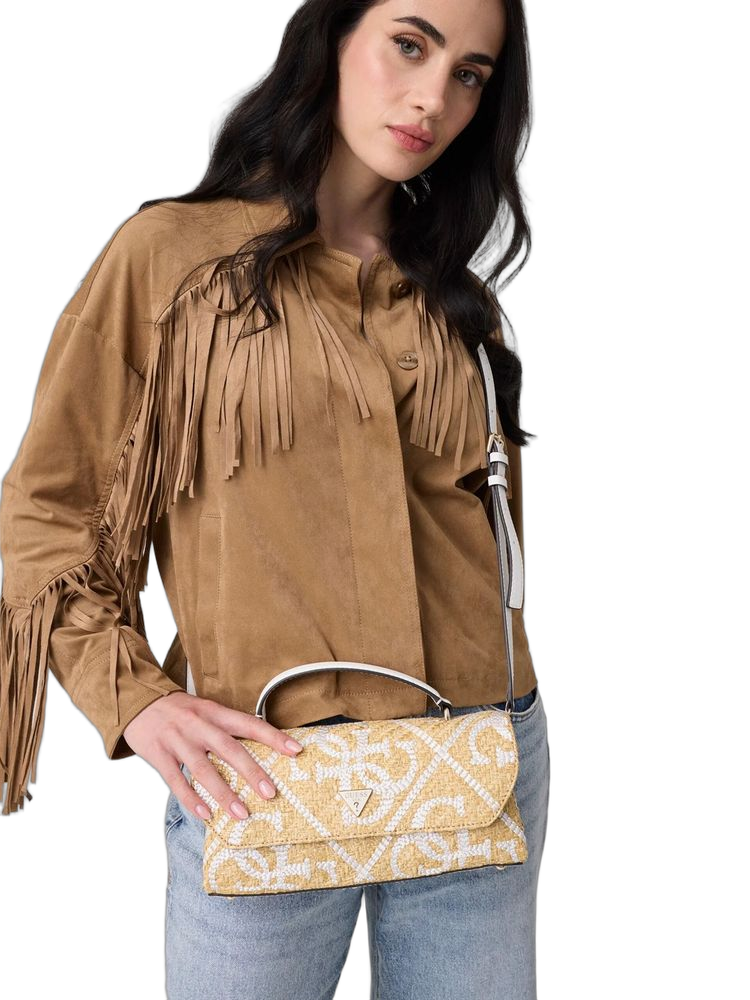 Guess Top Handle Bag — Beige Polypropylene