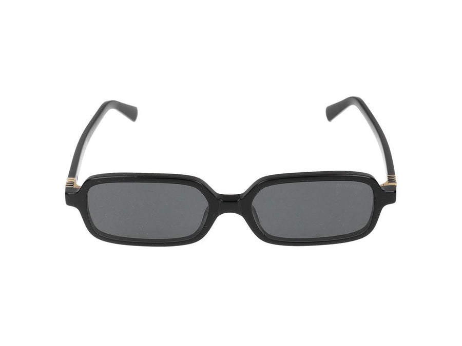 Miu Miu 0mu Rectangular Acetate Sunglasses — Black