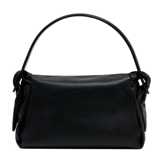 Kenzo Gathered Calfskin Shoulder Bag — Black