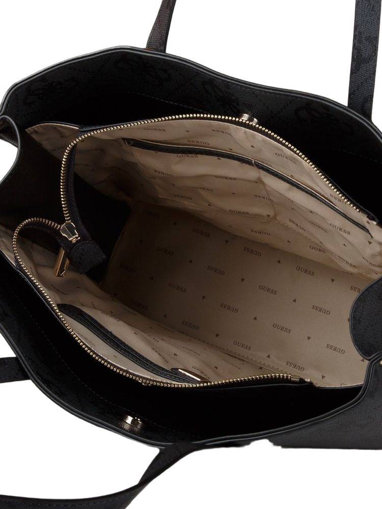 Guess Tote Bag — Black Polyurethane