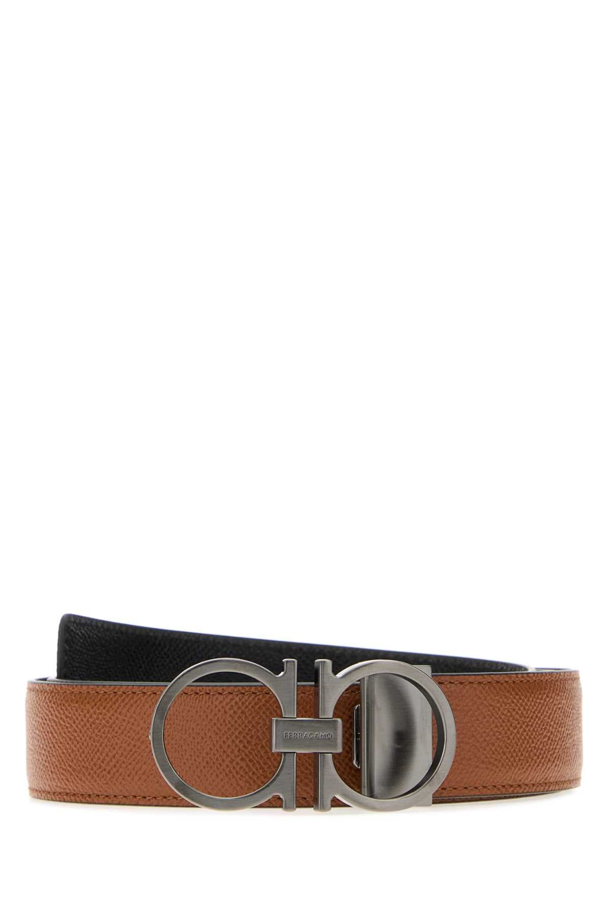 Ferragamo Naturalenero Belt — Brown