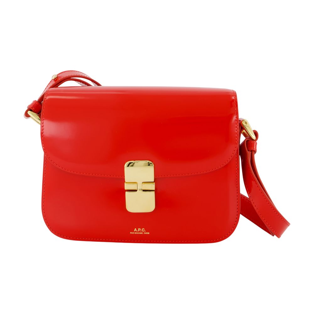 A.p.c. Grace Shoulder Bag — Red Calfskin