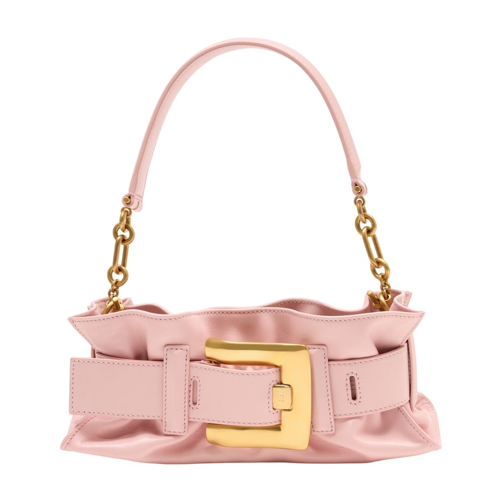 Balmain Shoulder Bag — Pink Calfskin