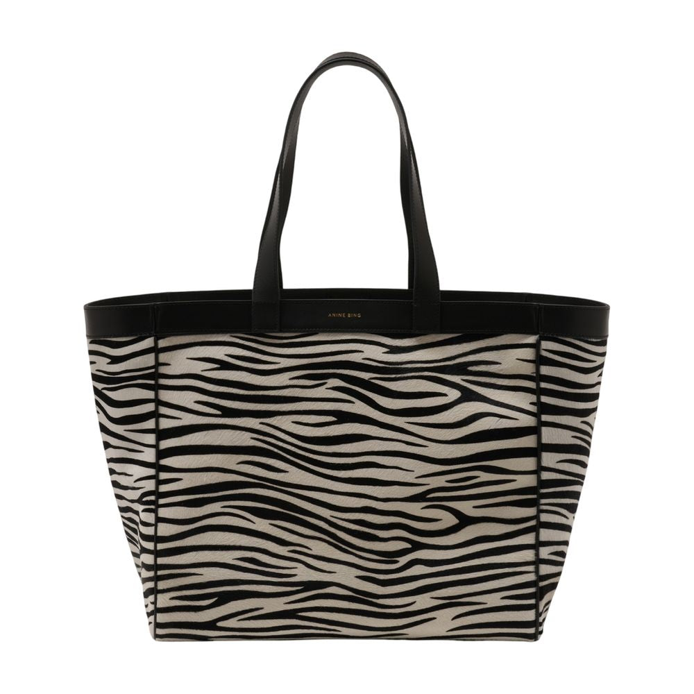 Anine Bing Rio Tote Bag — Black Cowhide