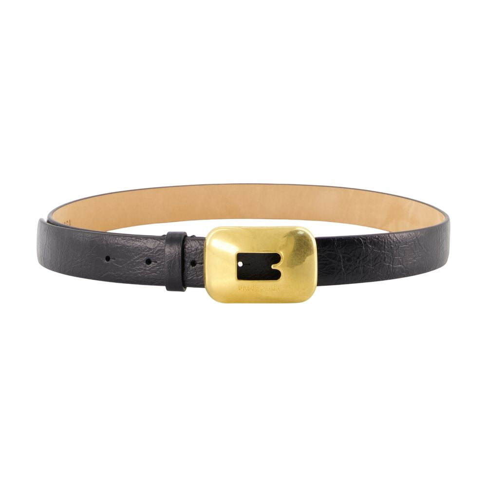 Balenciaga Clicca Belt — Black Calfskin