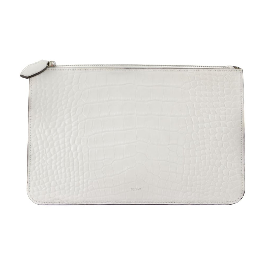 Toteme Threefold Clutch — White Calfskin Wallet