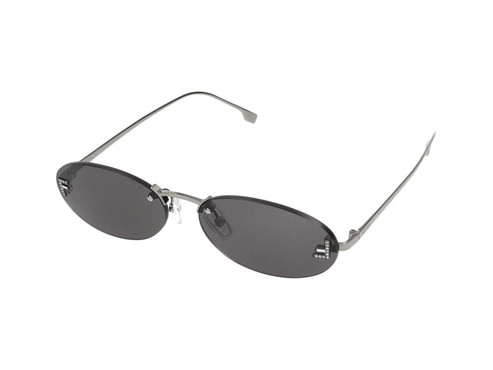 Maison Fendi Fe4075us Oval Tinted Lenses Sunglasses — Gray Standard