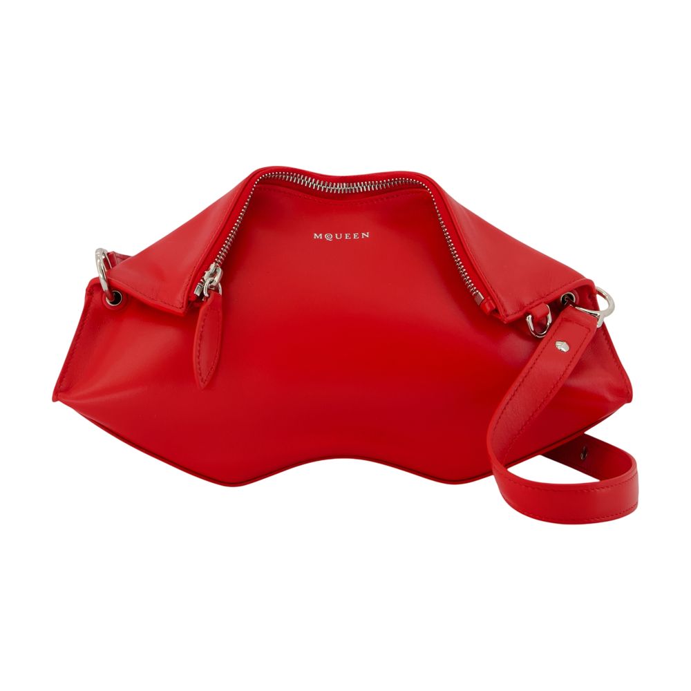 Alexander Mcqueen Manta Clutch — Red Calfskin