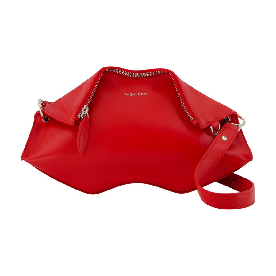 Alexander Mcqueen Manta Clutch — Red Calfskin