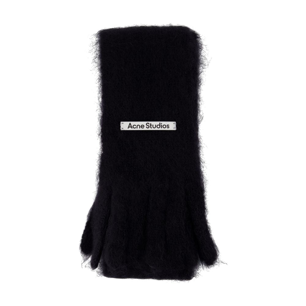 Acne Studios Wool Knit Scarf — Black Scarfs