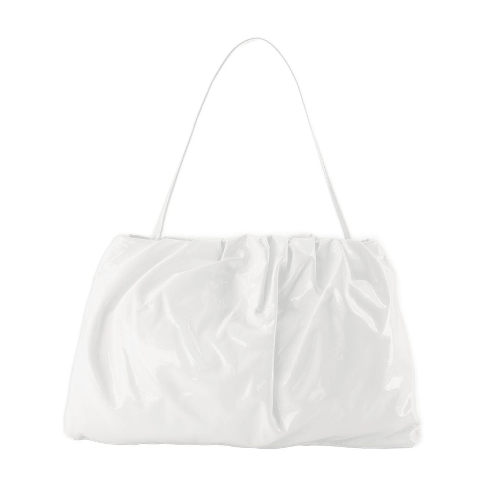 Staud Patent Leather Shoulder Bag — White