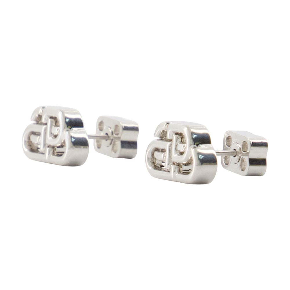 Balenciaga Bb Stud Xs Earrings — Silver Metal