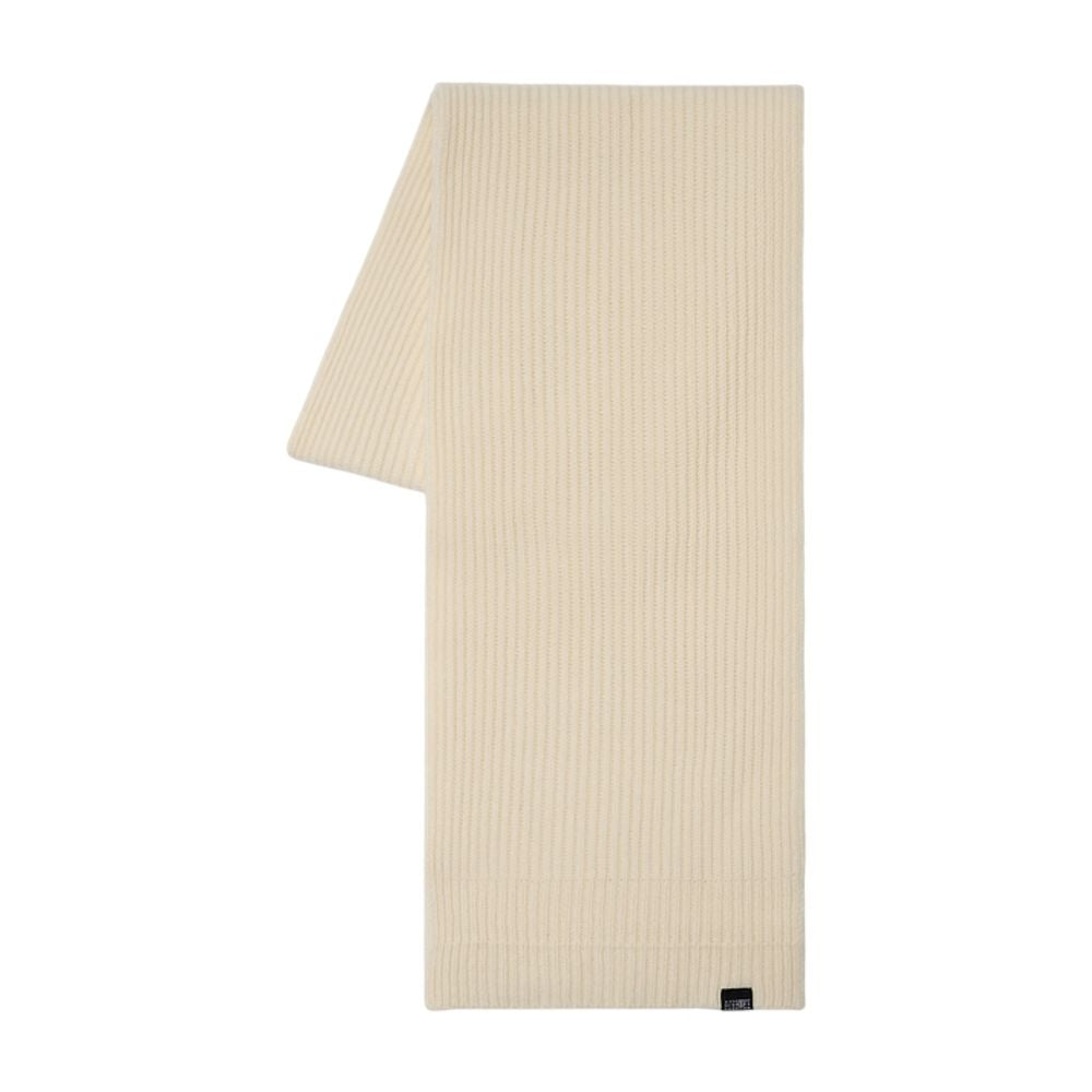 Mm6 Maison Margiela Ribbed Wool Scarf — White Scarfs