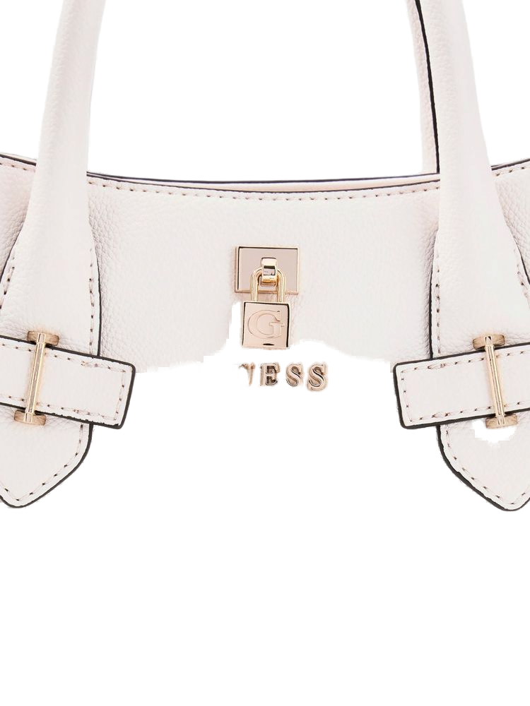 Guess Yesba Girlfriend Shoulder Bag — White Polyurethane