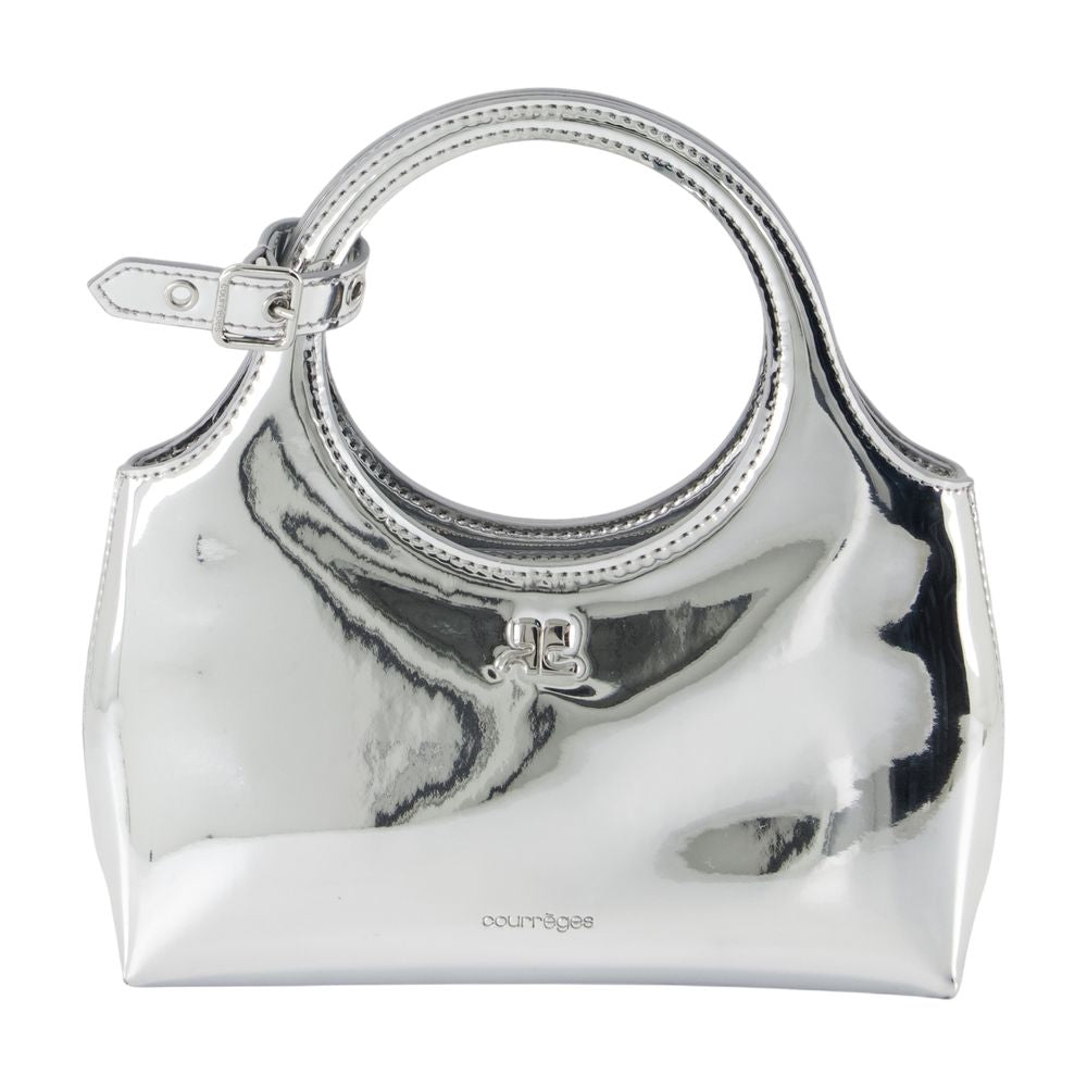 Courrèges Holy Day Top Handle Bag — Silver Synthetic