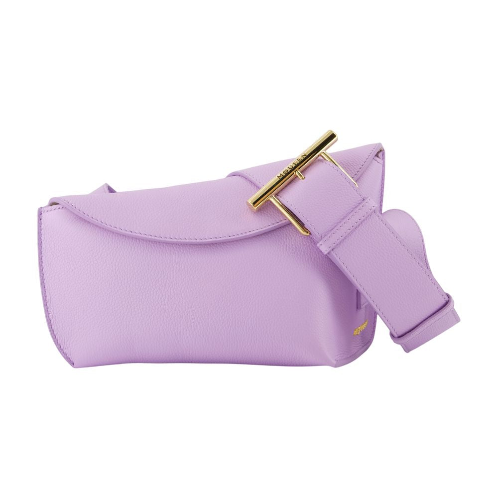 Alexander Mcqueen T-Bar Sling Crossbody Bag — Purple Calfskin