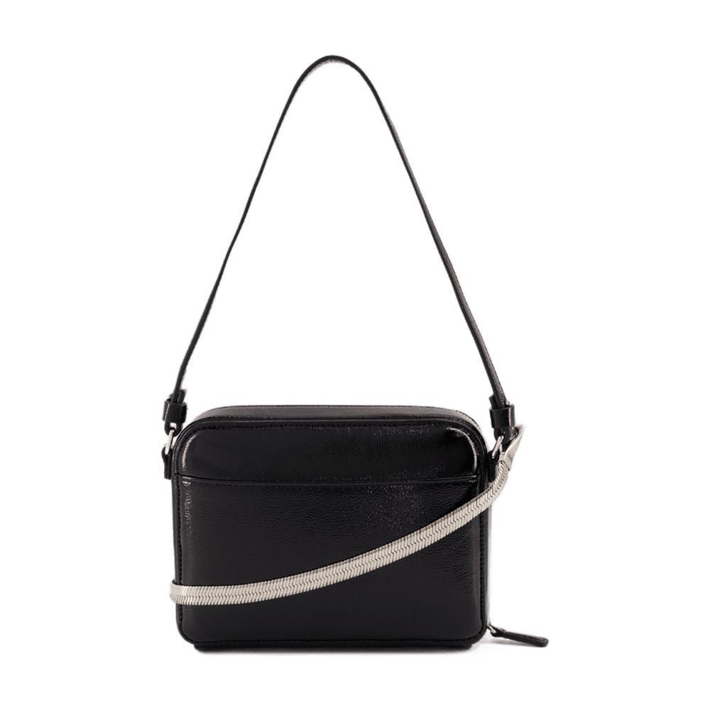 Courrèges Shoulder Bag — Black Leather