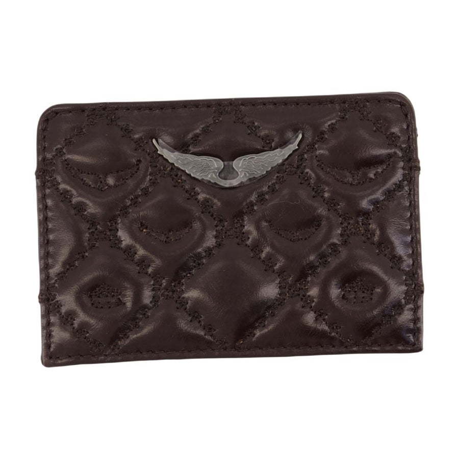 Zadig & Voltaire Quilted Calfskin Wallet — Brown