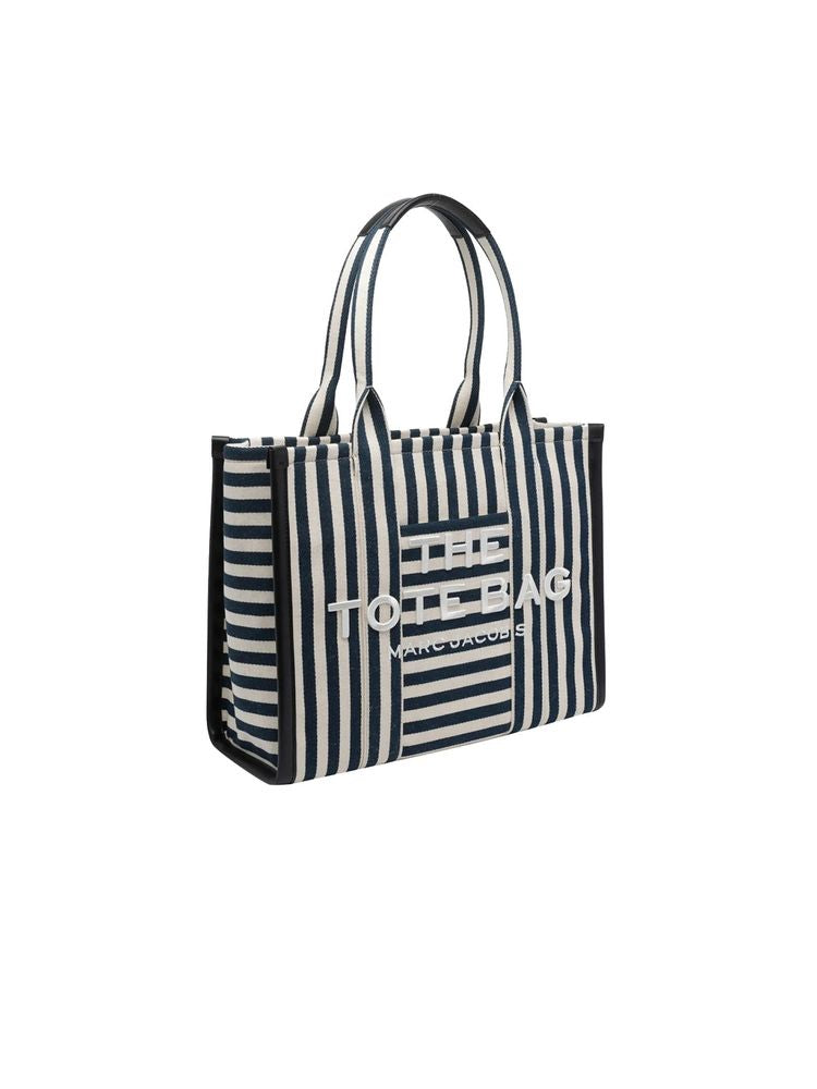Marc Jacobs Striped Canvas Tote Bag — Blue 79.cotton