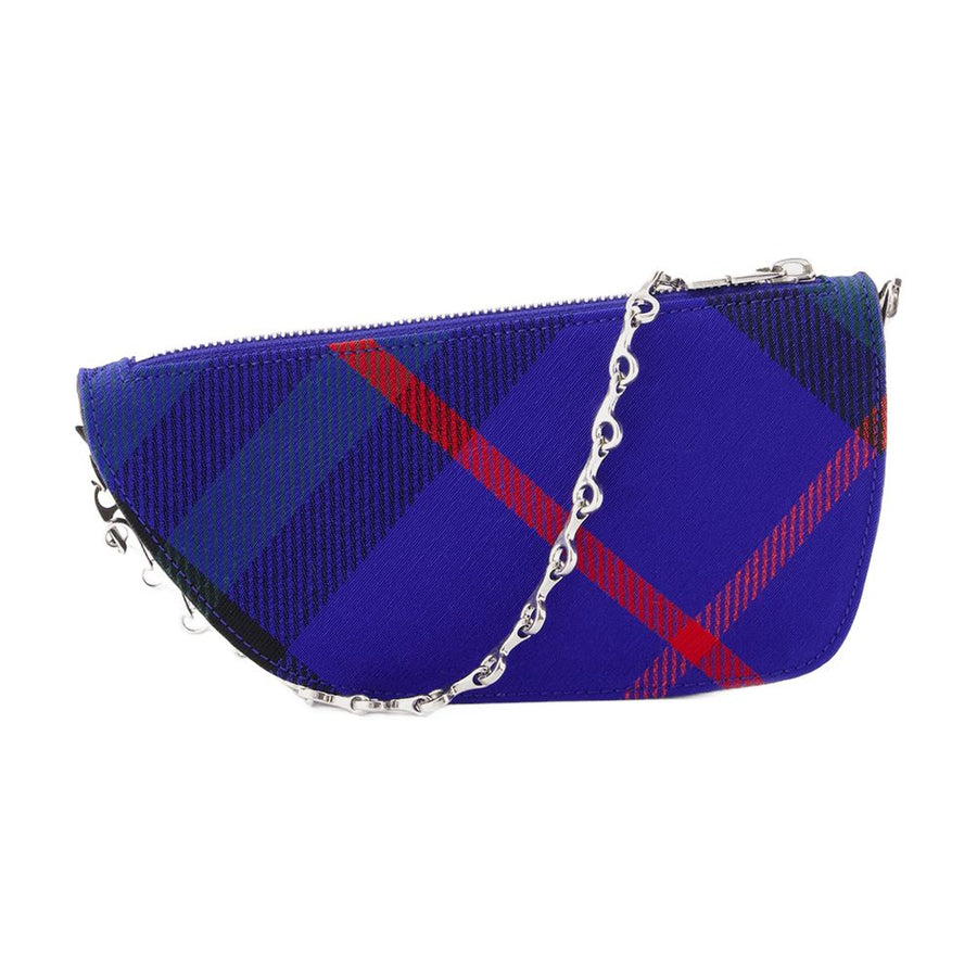 Burberry Micro Shield Wallet — Blue Synthetic