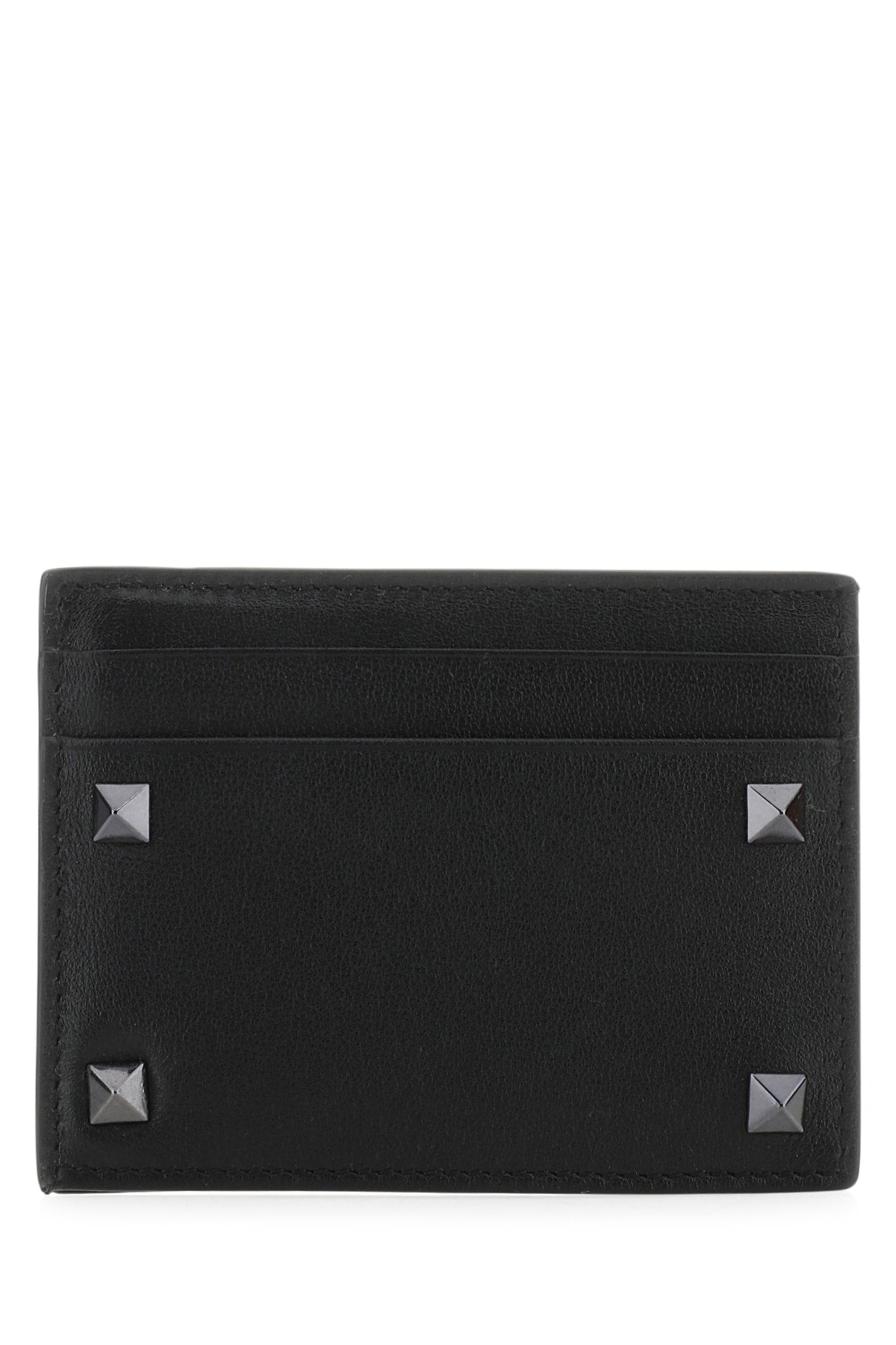 Valentino Garavani Studded Wallet — Black Leather