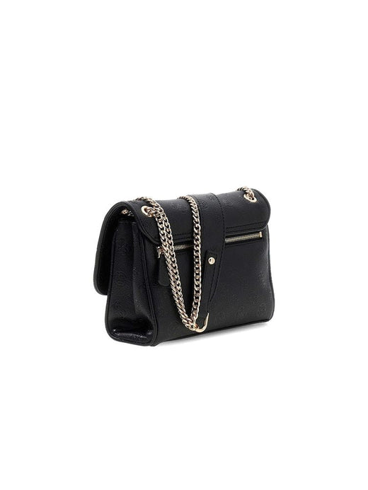 Guess Logo-Print Polyurethane Crossbody Bag — Black