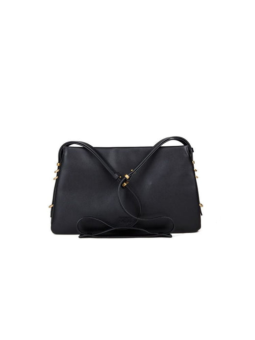 Pinko Triplet Crossbody Bag — Black Calfskin Leather