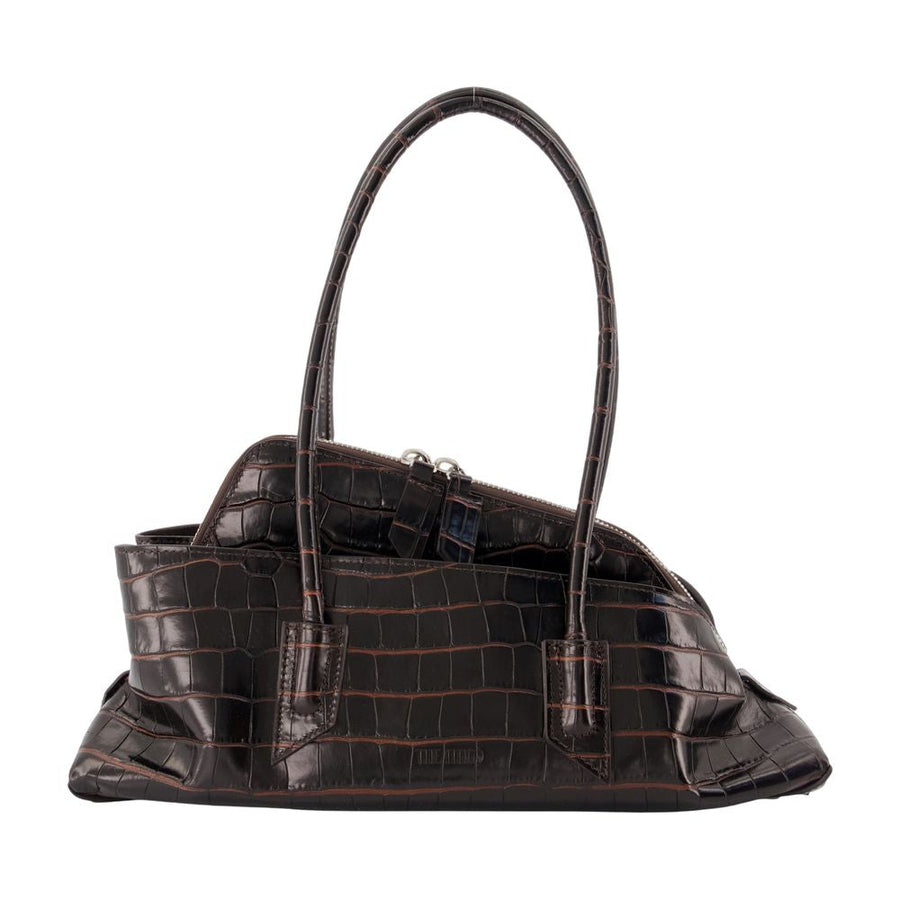 The Attico La Passeggiata Shoulder Bag — Brown Calfskin