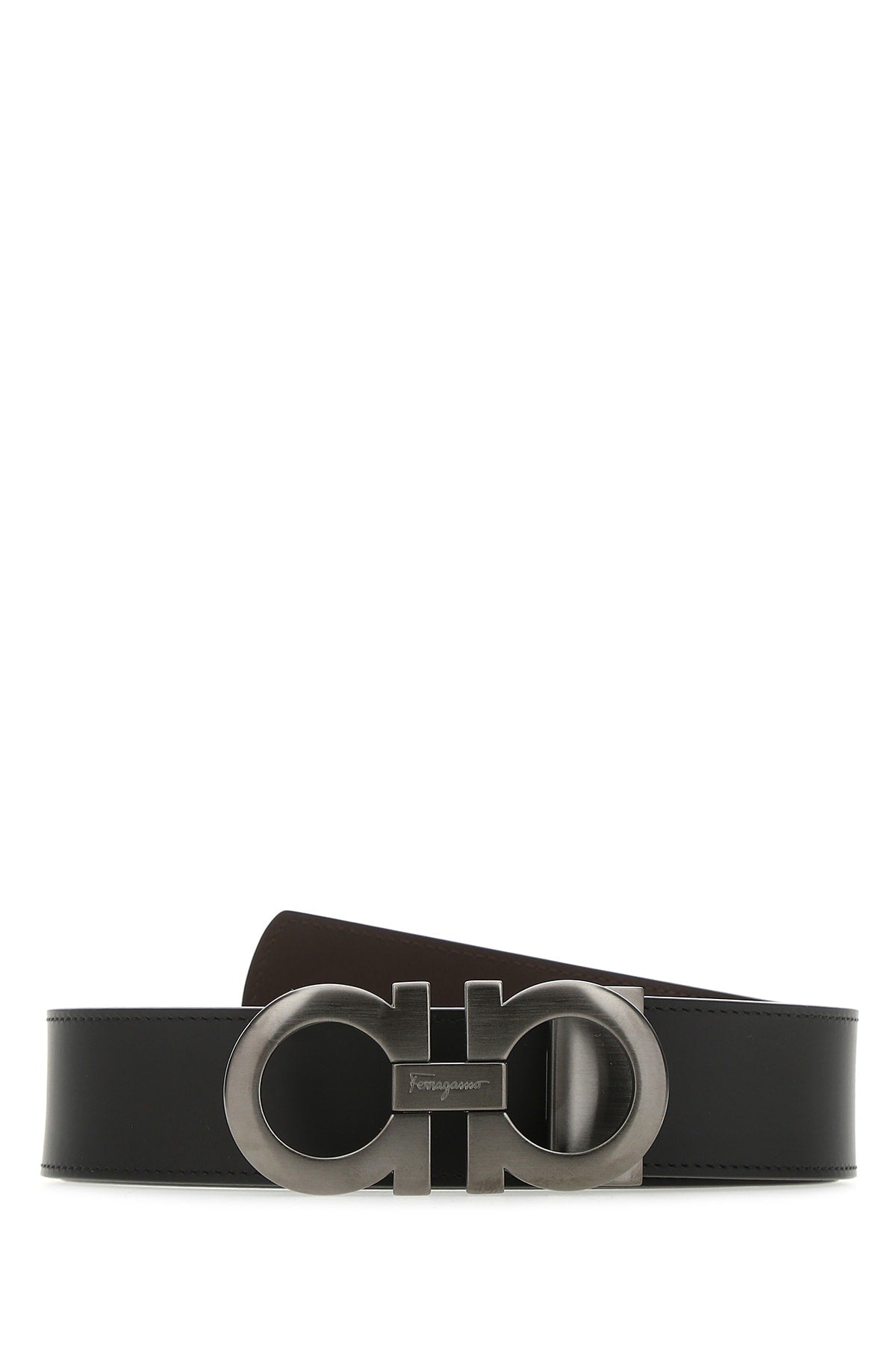 Ferragamo Nerohickory Belt — Black Calf