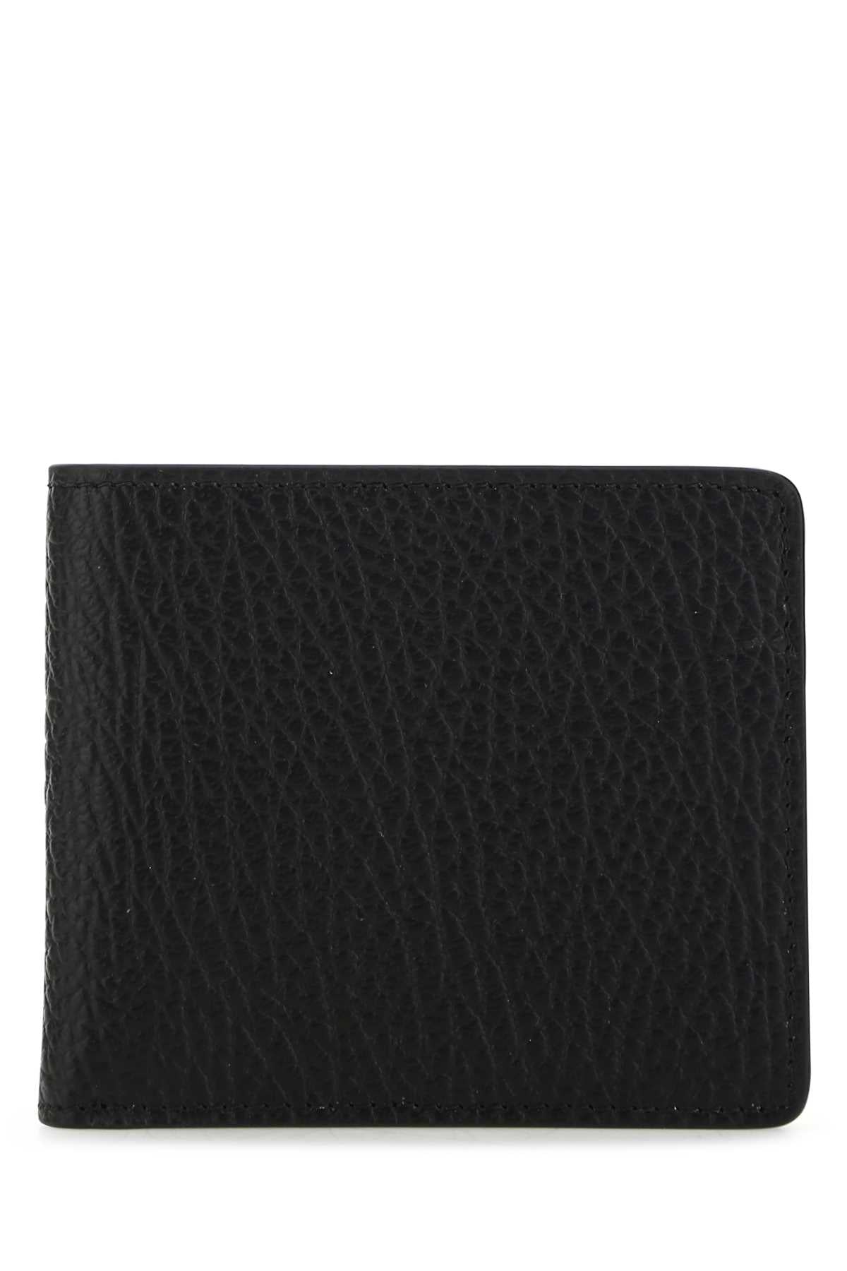 Maison Margiela Textured Leather Wallet — Black Exterior: Bovine